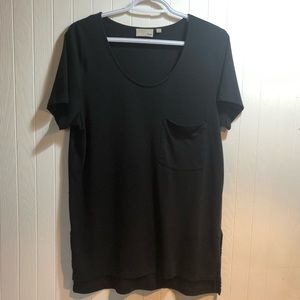 Wilfred Free Long Line Black Pocket Tshirt